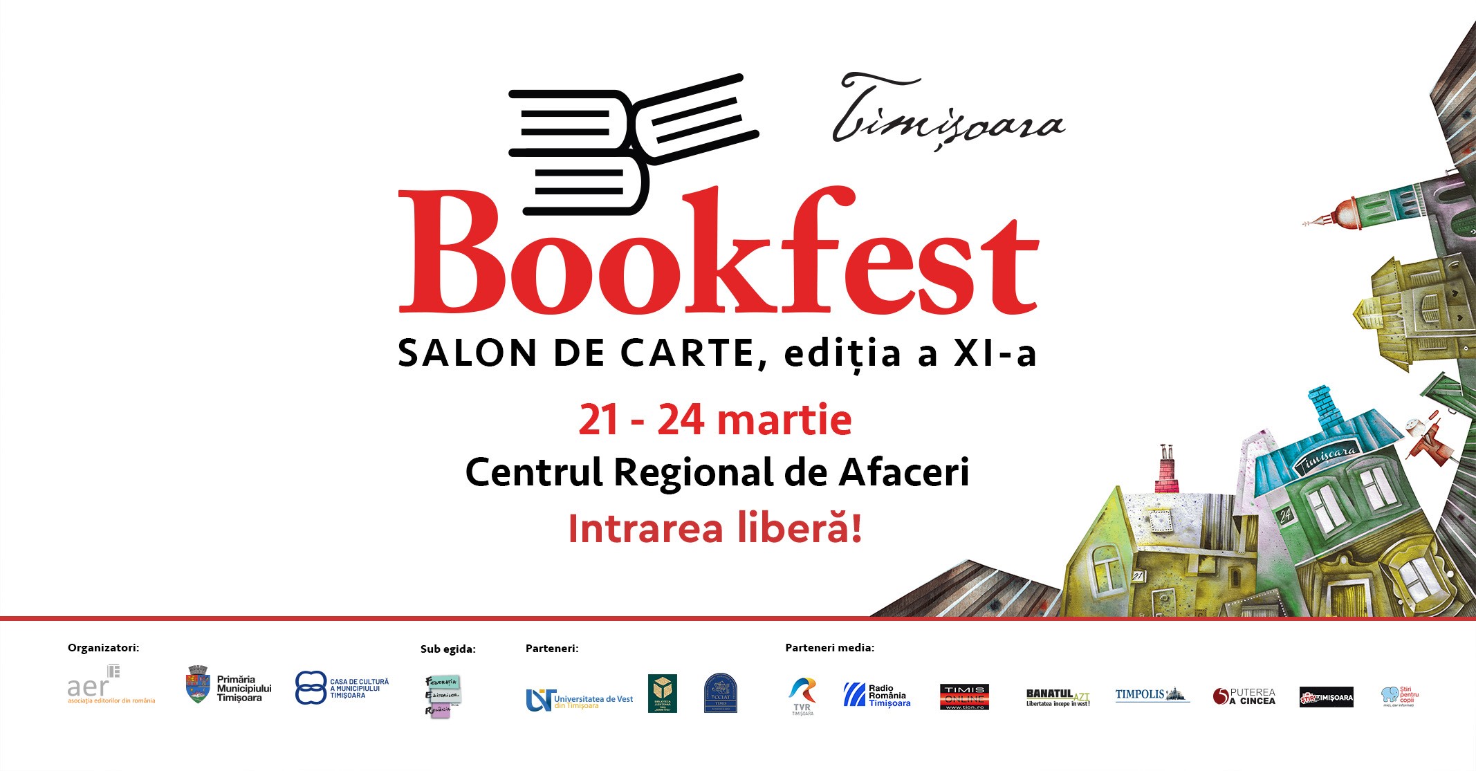 Programul evenimentelor Bookfest Timișoara, ediția a XI-a (21 – 24 martie 2024)