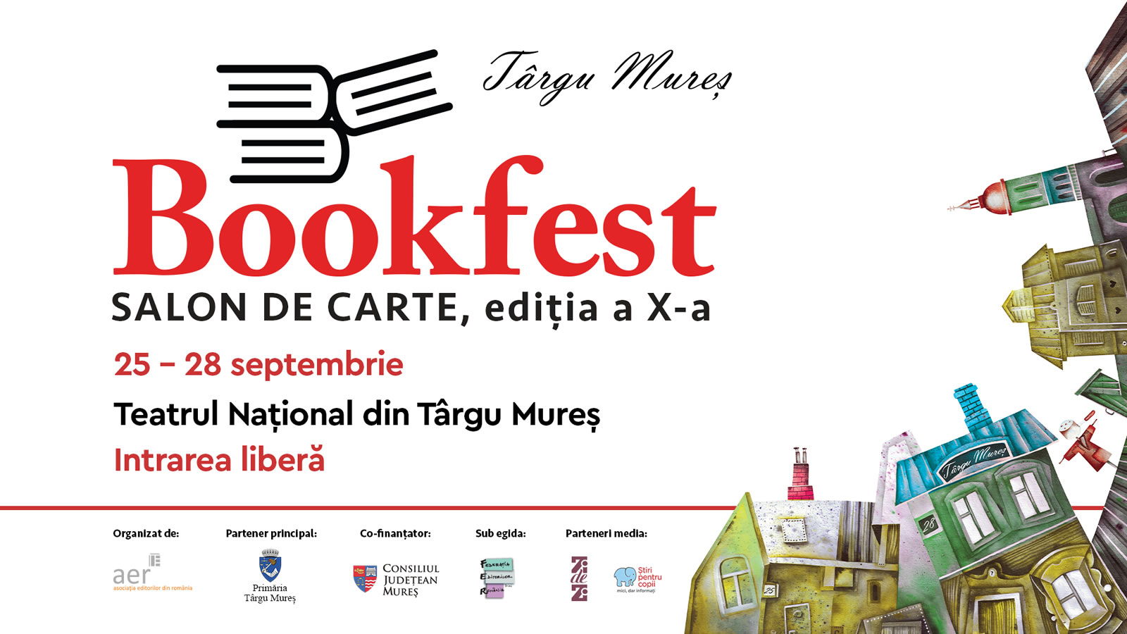 Bookfest inaugurează a zecea toamnă literară la Târgu Mureș